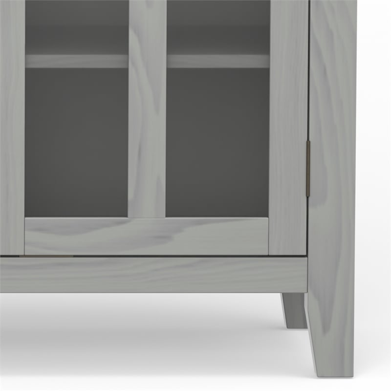 Artisan SOLID WOOD 53 inch Wide Contemporary TV Media Stand in Fog Gray