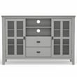 Artisan SOLID WOOD 53 inch Wide Contemporary TV Media Stand in Fog Gray