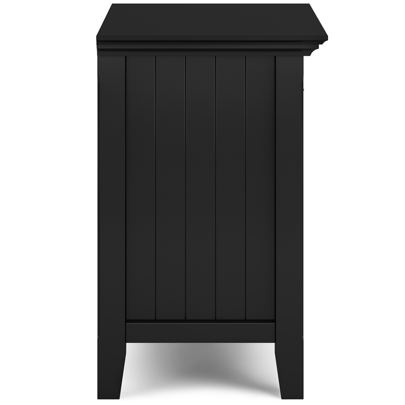 Acadian SOLID WOOD 24 inch Wide  Bedside Nightstand Table in Black