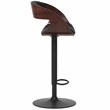 Archer Bentwood Adjustable Swivel Bar Stool Vegan Faux Leather