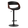 Archer Bentwood Adjustable Swivel Bar Stool Vegan Faux Leather