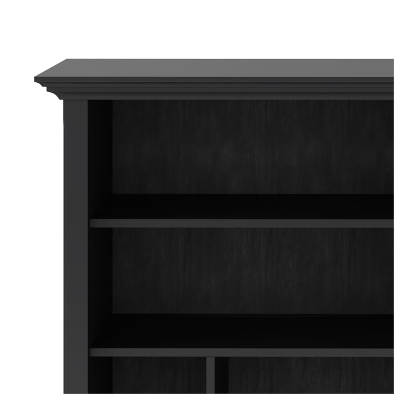 Amherst SOLID WOOD 44x44 inch Transitional Bookcase and Storage Unit in Black