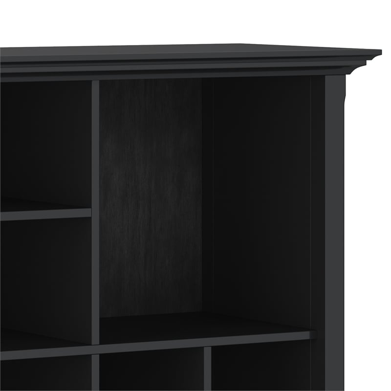 Amherst SOLID WOOD 44x44 inch Transitional Bookcase and Storage Unit in Black
