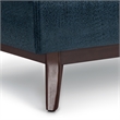 Simpli Home Owen Faux Leather Coffee Table with Storage in Distressed Dark Blue