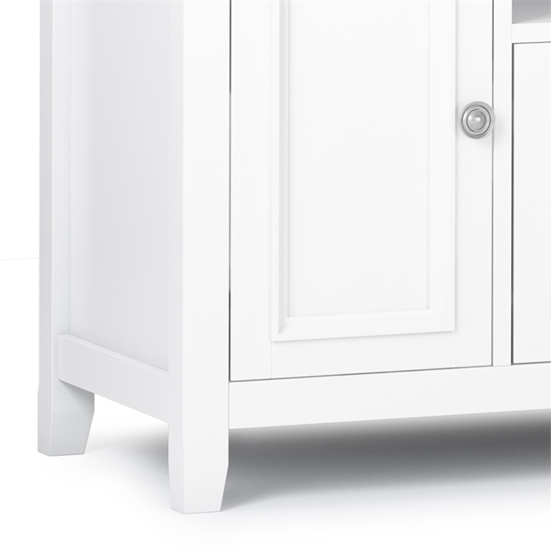 Amherst 72 inch Wide Solid Wood Transitional TV Stand in White