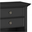 Amherst 24 inch Wide Solid Wood Transitional Bedside Table in Black