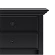 Amherst SOLID WOOD 24 inch Wide  Bedside Nightstand Table in Black