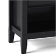 Amherst SOLID WOOD 24 inch Wide  Bedside Nightstand Table in Black
