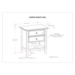 Amherst SOLID WOOD 24 inch Wide  Bedside Nightstand Table in Black