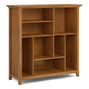 Amherst WOOD 44x44&quot Transitional Bookcase and Storage Unit in Light Golden Brown
