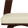 Ellison Contemporary Bentwood Counter Height Stool(Setof 2)in Cream Faux Leather