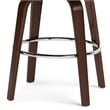 Ellison Contemporary Bentwood Counter Height Stool(Setof 2)in Cream Faux Leather