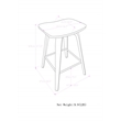 Larsen Contemporary Saddle Bar Stool (Set of 2) in Black Faux Leather