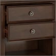 Amherst 24 inch Wide Solid Wood Transitional Bedside Table in Russet Brown