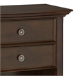 Amherst 24 inch Wide Solid Wood Transitional Bedside Table in Russet Brown