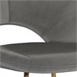 Barrett Mid Century Modern Accent Chair in Gray Velvet Fabric