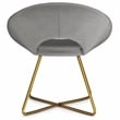Barrett Mid Century Modern Accent Chair in Gray Velvet Fabric