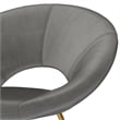 Barrett Mid Century Modern Accent Chair in Gray Velvet Fabric