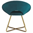 Barrett Mid Century Modern Accent Chair in Teal Velvet Fabric