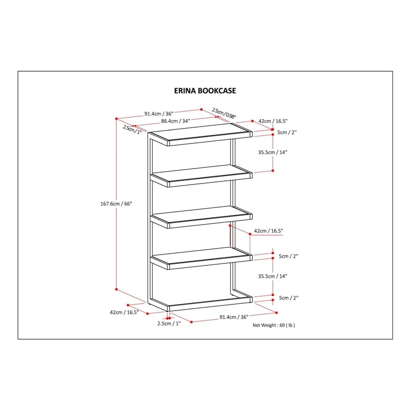 Erina SOLID WOOD and Metal 66x36