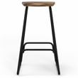 Orson Industrial Metal Saddle Counter Height Stool (Set of 2) in Natural