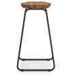 Orson Industrial Metal Saddle Counter Height Stool (Set of 2) in Natural