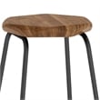 Orson Industrial Metal Saddle Counter Height Stool (Set of 2) in Natural