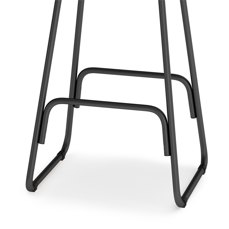 Orson Industrial Metal Saddle Counter Height Stool (Set of 2) in Natural