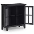 Artisan SOLID WOOD 30 inch Wide Contemporary Low Storage Cabinet in Black