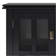 Artisan SOLID WOOD 30 inch Wide Contemporary Low Storage Cabinet in Black