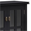 Artisan SOLID WOOD 30 inch Wide Contemporary Low Storage Cabinet in Black