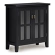 Artisan SOLID WOOD 30 inch Wide Contemporary Low Storage Cabinet in Black