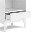 Harper SOLID HARDWOOD 60 inch x 24 inch Modern Bookcase with Storage in White