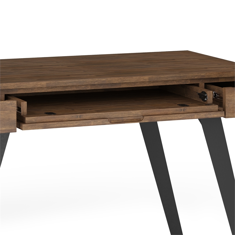 Simpli Home - Lowry Small Desk - Distressed Charcoal Brown