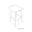Dafney Contemporary Counter Height Stool (Set of 2) in Camel Brown Faux Leather