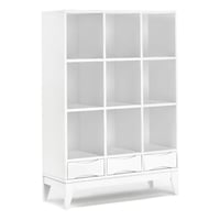 Best Buy: Simpli Home Harper SOLID HARDWOOD Mid Century Modern 60 inch Wide  Desk in White AXCHRP-10W