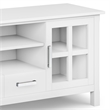 Kitchener SOLID WOOD 60 inch Wide Contemporary TV Media Stand in White
