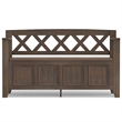 Amherst 48 inch Wide Solid Wood Transitional Entryway Bench in Farmhouse Brown