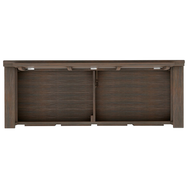 Amherst 48 inch Wide Solid Wood Transitional Entryway Bench in Farmhouse Brown