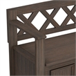 Amherst 48 inch Wide Solid Wood Transitional Entryway Bench in Farmhouse Brown