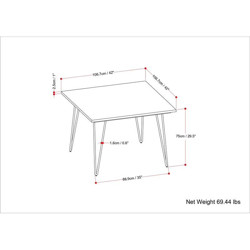 Hunter SOLID WOOD and Iron 42x42