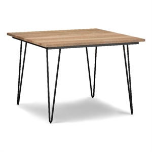 Hunter SOLID WOOD and Iron 42x42&quot Square Industrial Dining Table in Natural