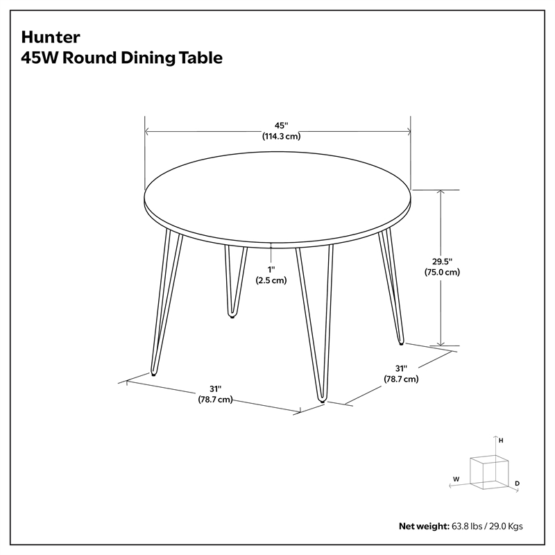 Hunter SOLID WOOD and Iron 45x45