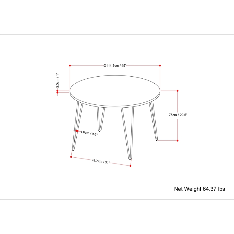Hunter SOLID WOOD and Iron 45x45