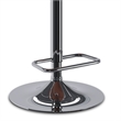 Holland Contemporary Adjustable Swivel Bar Stool in Black Vegan Faux Leather