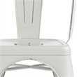 Fletcher Industrial Metal Dining Side Chair (Set of 2) in Distressed White