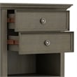 Amherst 24 inch Wide Solid Wood Transitional Bedside Table in Farmhouse Gray
