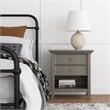 Amherst 24 inch Wide Solid Wood Transitional Bedside Table in Farmhouse Gray