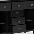 Artisan 60 inch Wide Solid Wood Transitional Sideboard Buffet in Black