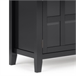 Artisan 60 inch Wide Solid Wood Transitional Sideboard Buffet in Black